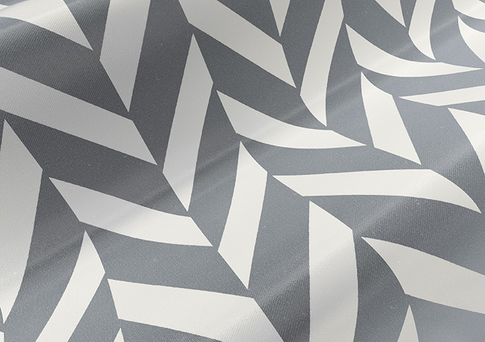 Chevron Stripe, Grey - Roman Blind - Image 4